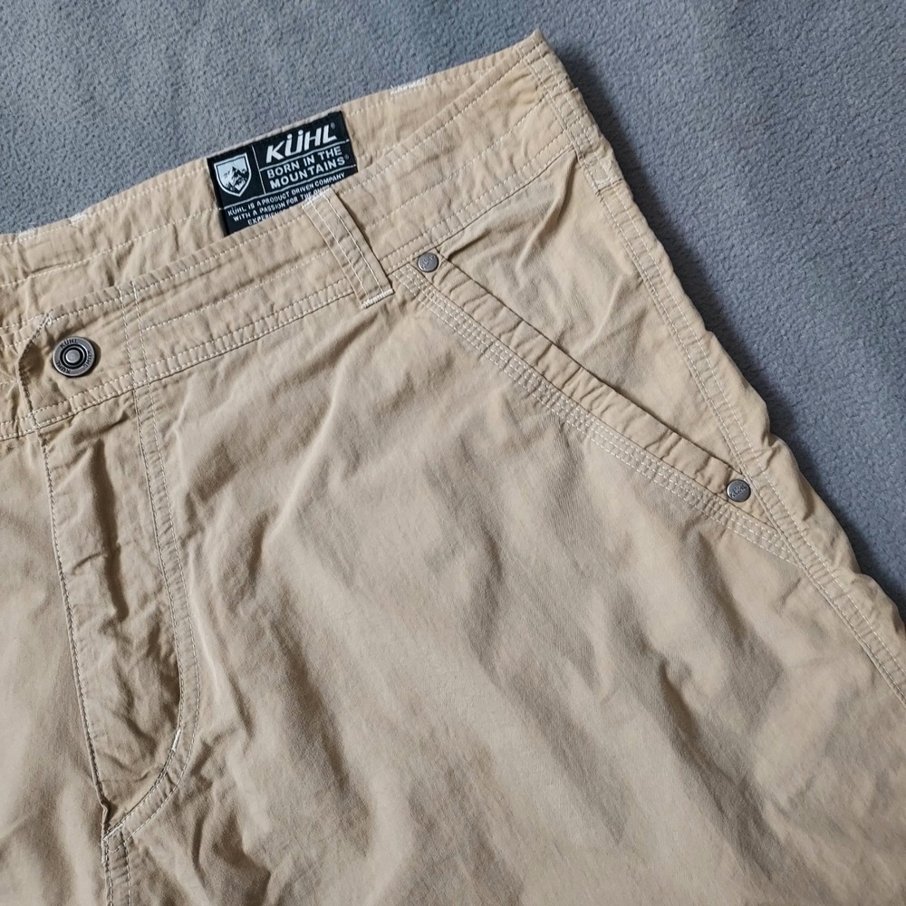 Kuhl Utility Shorts Men's 38 X 10" Khaki Brown‎ Pockets Hiking Outdoor - Picture 4 of 13